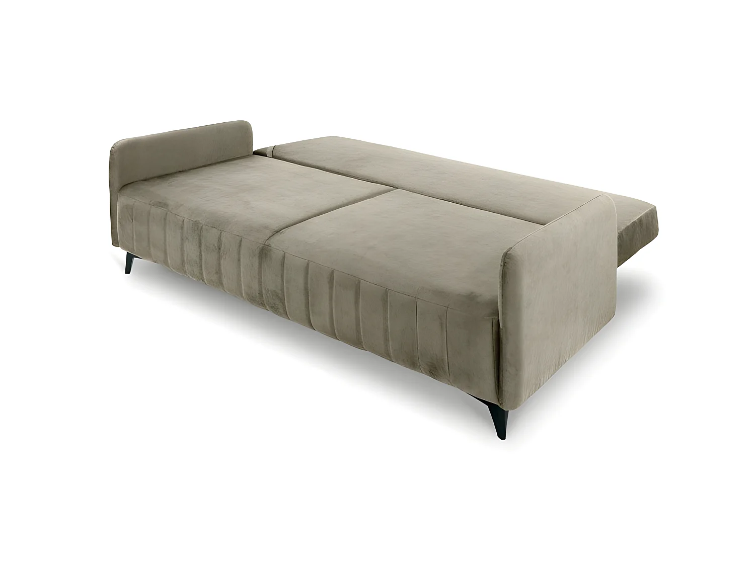 Canapé convertible 3 places tissu LAZIO 3DL291 210x99cm Velour Beige