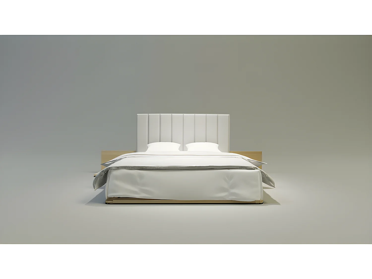 Lit pour adulte 180x200cm avec tête de lit élegant modéle KREA Chêne