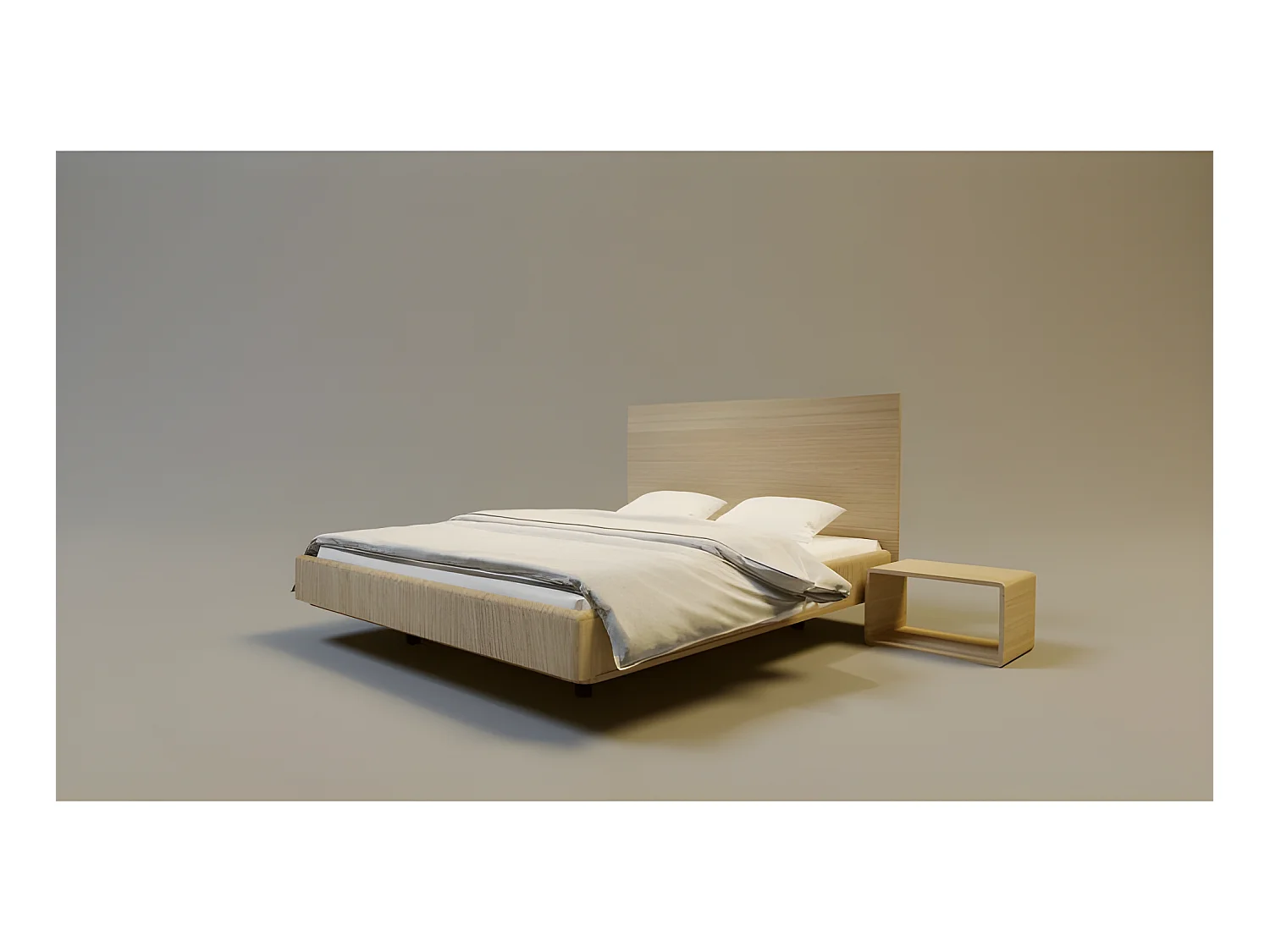 Lit pour adulte 120x200cm avec tête de lit élegant modéle SONER 5 Chêne