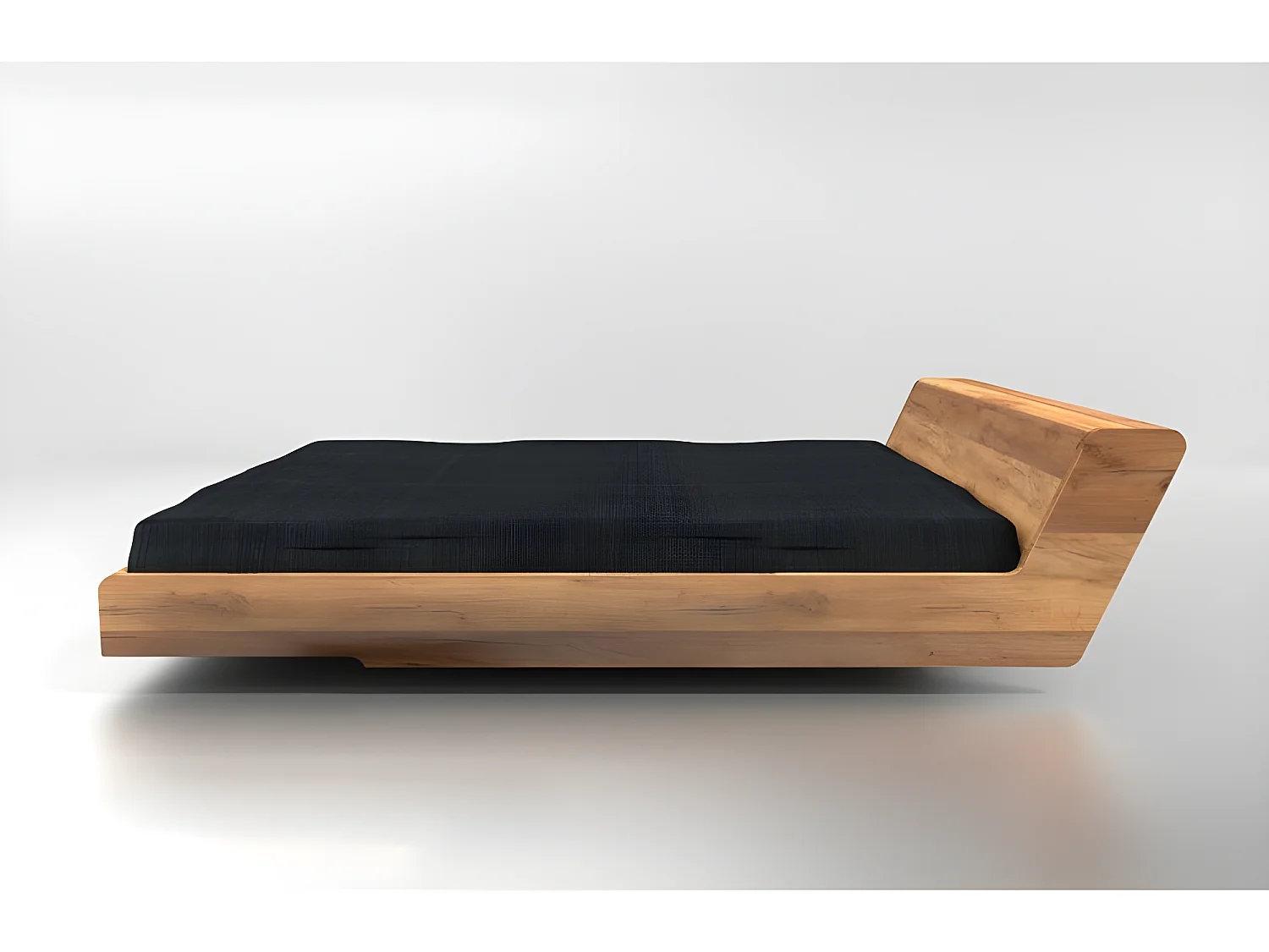 Lit 2 personnes pour adulte 180x200cm avec tête de lit robuste modéle KOLI Couleur Chêne