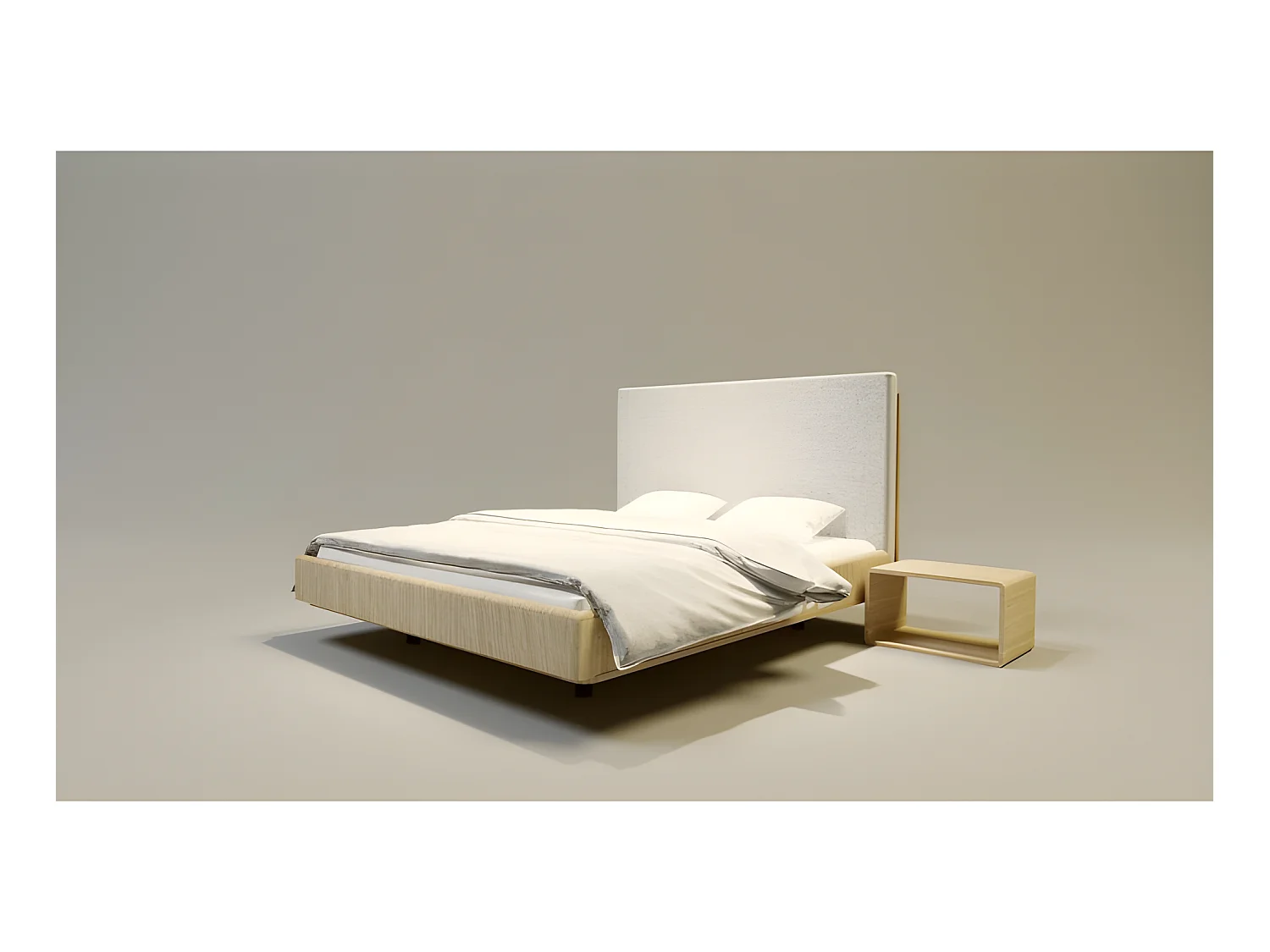 Lit pour adulte 120x200cm avec tête de lit élegant modéle SONER 2 Chêne