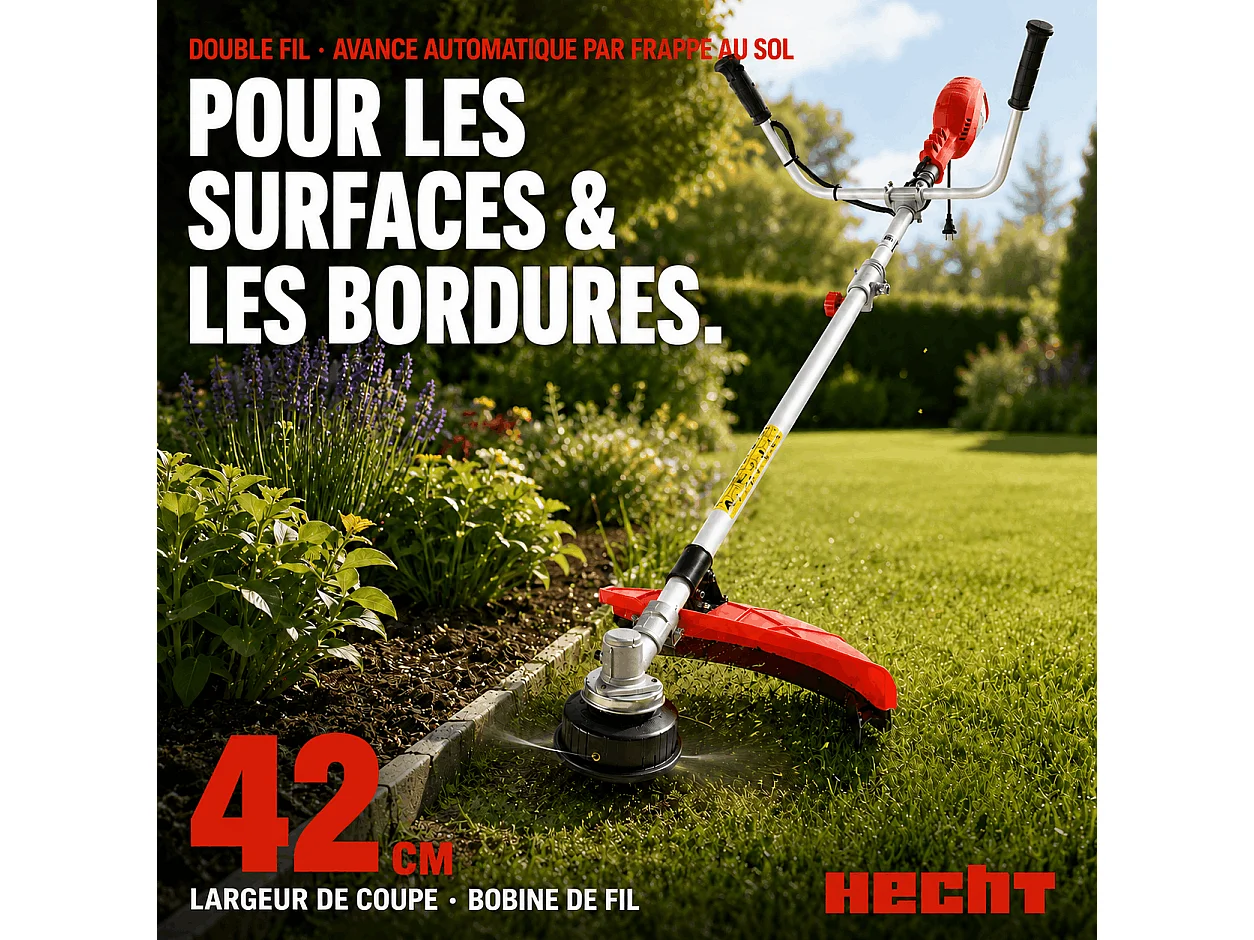 Hecht jardin 1445 Debroussailleuse electrique 1400W BB LOISIR