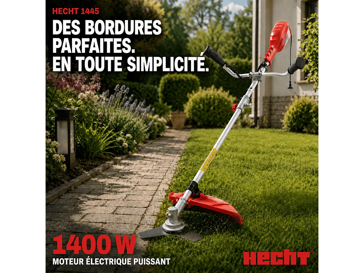 Hecht jardin 1445 Debroussailleuse electrique 1400W BB LOISIR
