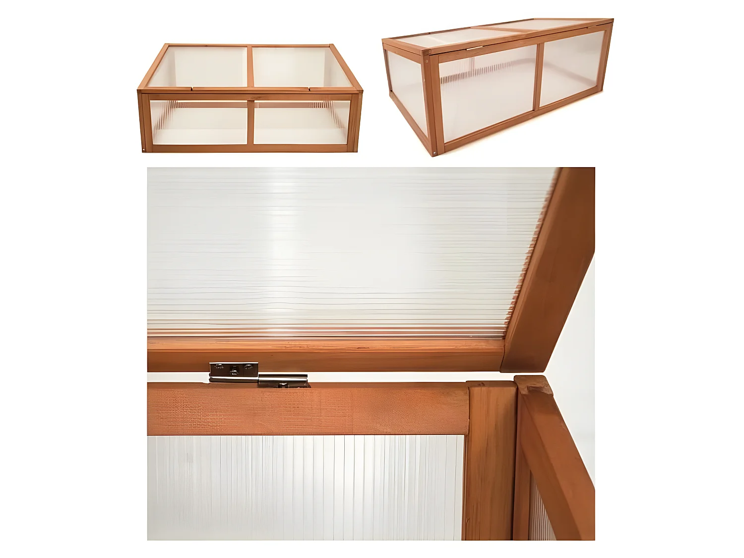 Serre en Bois Jardin Chassis de couche Herba 100 x 40 x 60 cm