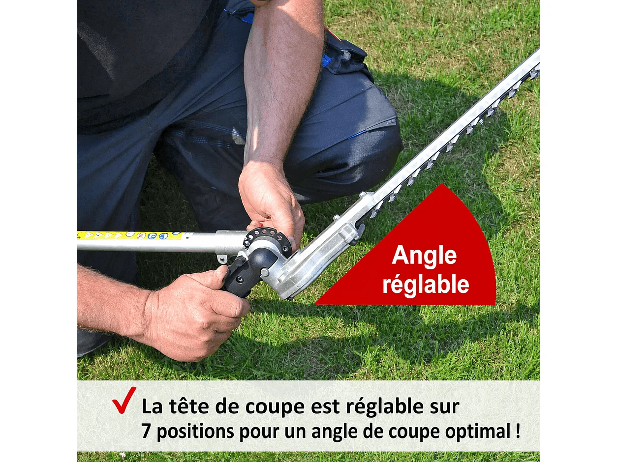 Hecht jardin 695 Taille haies telescopique electrique 900W pour arbustes et buissons