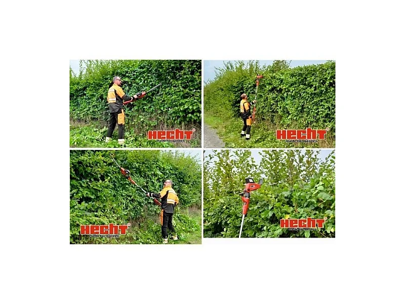 Hecht jardin 675 Taille haie telescopique 750 W 2.35 m a 2.80 m double coupe epee