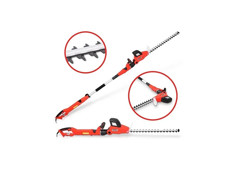 Hecht jardin 675 Taille haie telescopique 750 W 2.35 m a 2.80 m double coupe epee