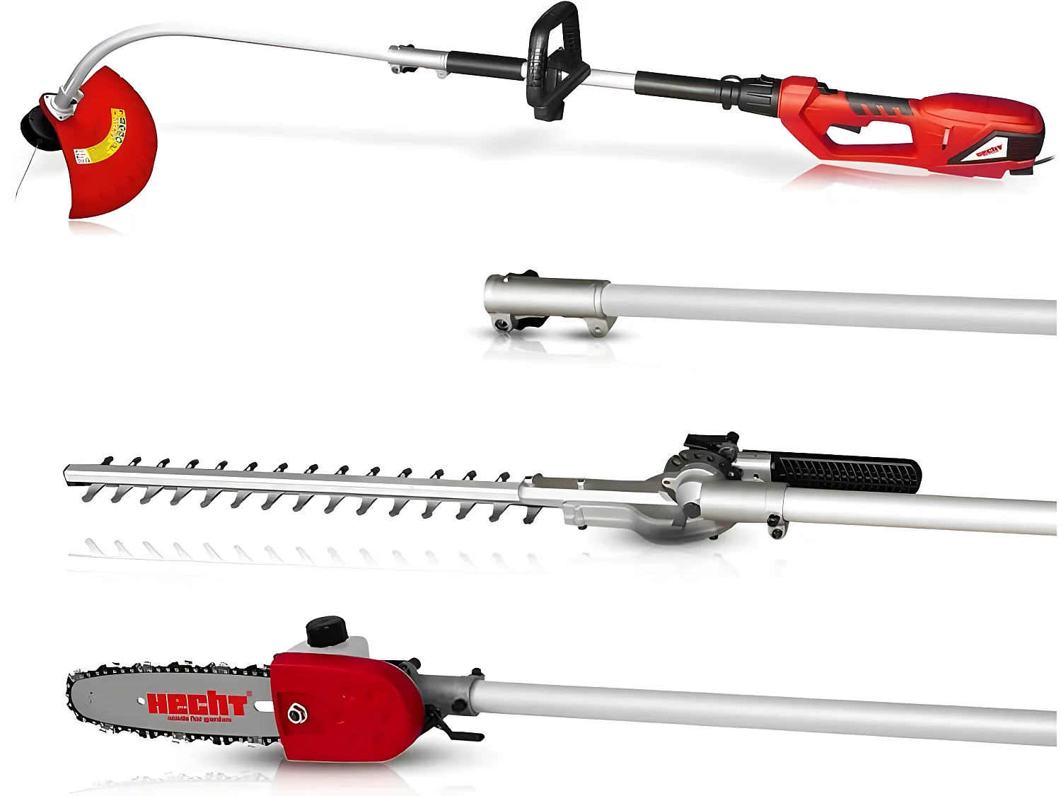 Hecht jardin 690 3en1 Outil multifonctionnel electrique debroussailleuse tronconneuse