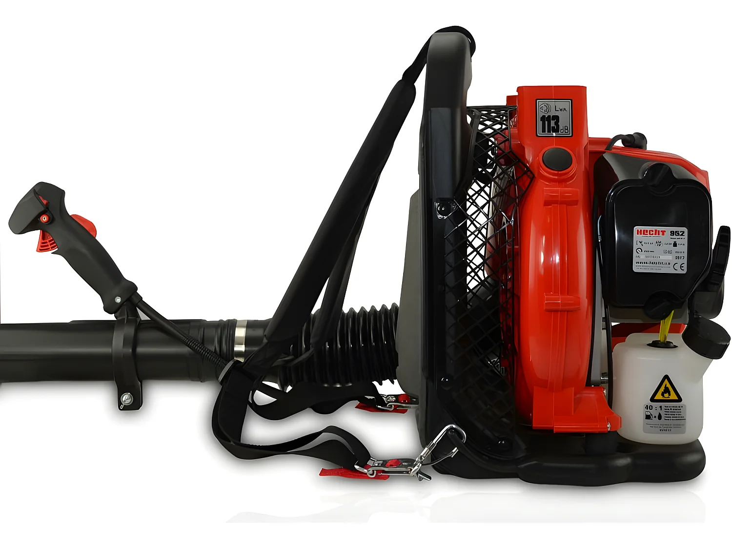 Hecht 952 Souffleur de feuilles  l air a essence 1,5 kW Cylindree 51,7 cm3 reservoir de 1,5 litre