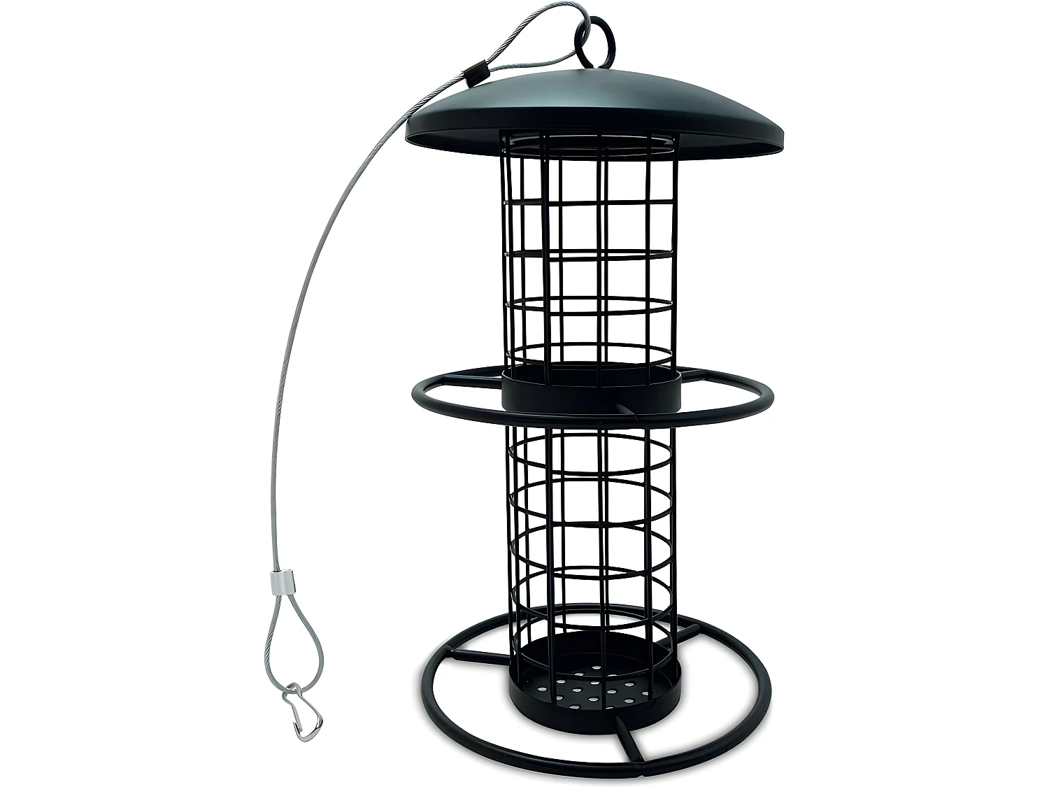 Mangeoire oiseaux extérieur à suspendre pour oiseaux sauvages pour jardin balcon Distributeur de nourriture«34717 Nourri-Silo»