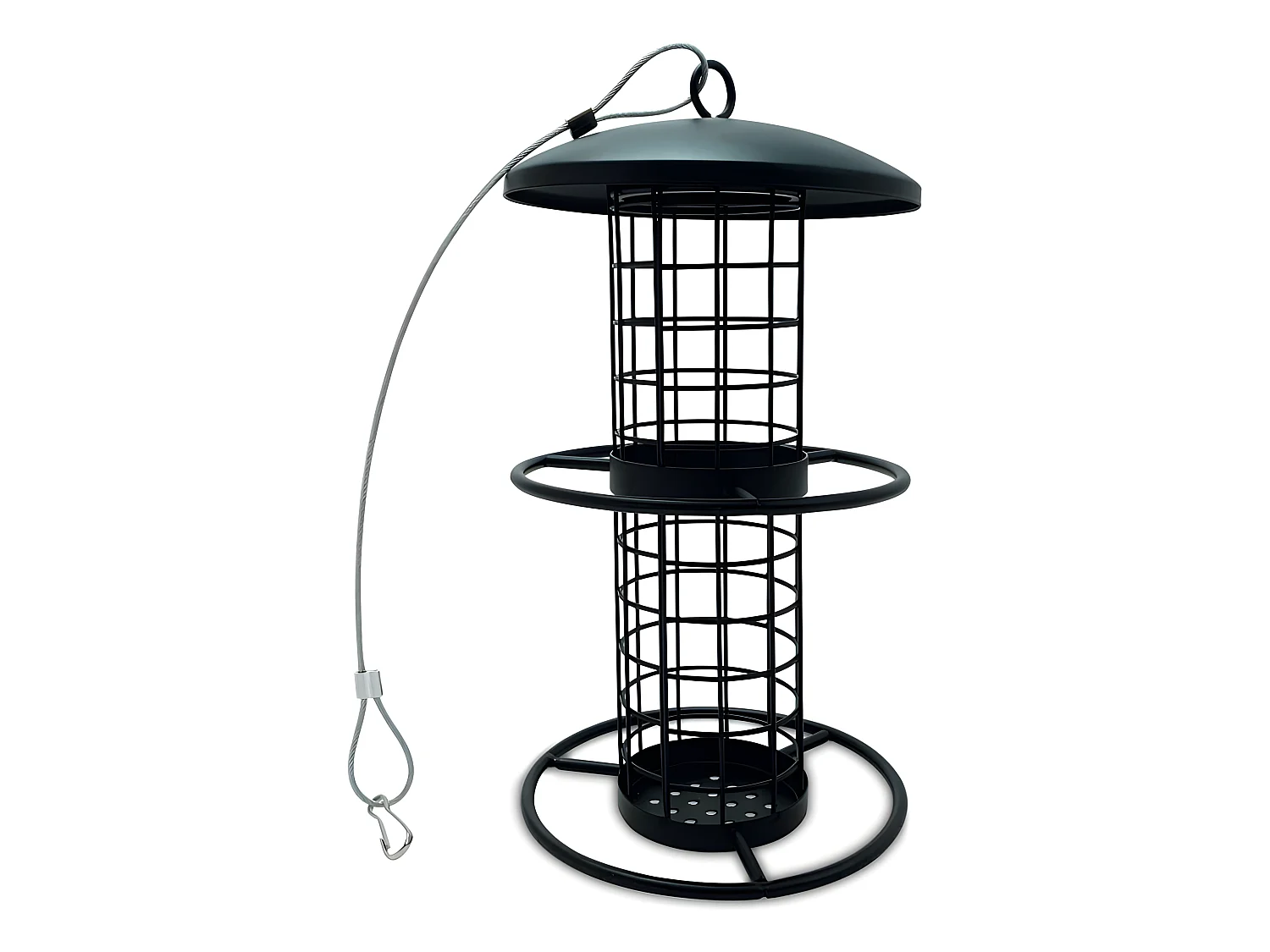 Mangeoire oiseaux extérieur à suspendre pour oiseaux sauvages pour jardin balcon Distributeur de nourriture«34717 Nourri-Silo»