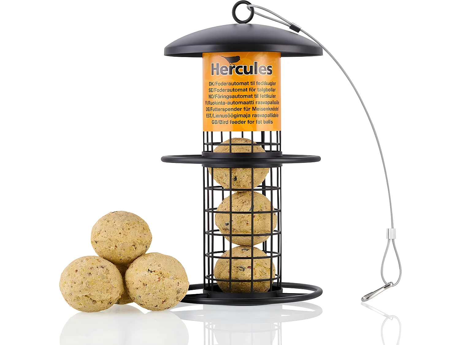 Mangeoire oiseaux extérieur à suspendre pour oiseaux sauvages pour jardin balcon Distributeur de nourriture«34717 Nourri-Silo»