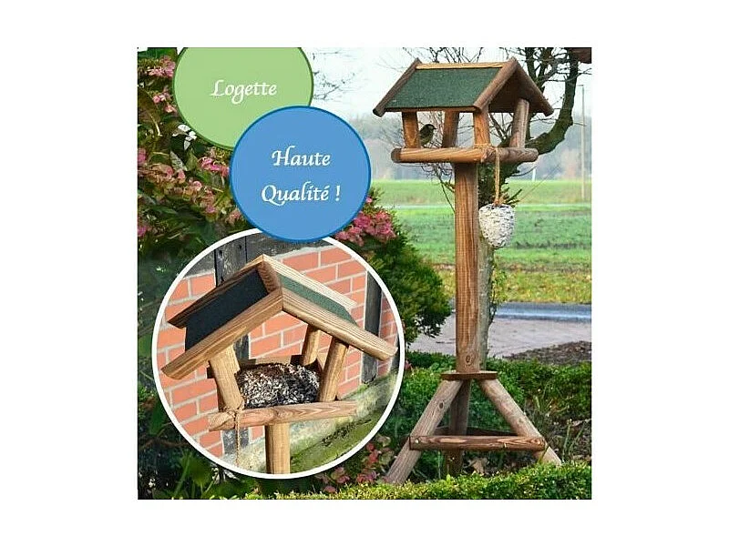 Mangeoire oiseaux exterieur pour oiseaux sauvage modele Logette-314