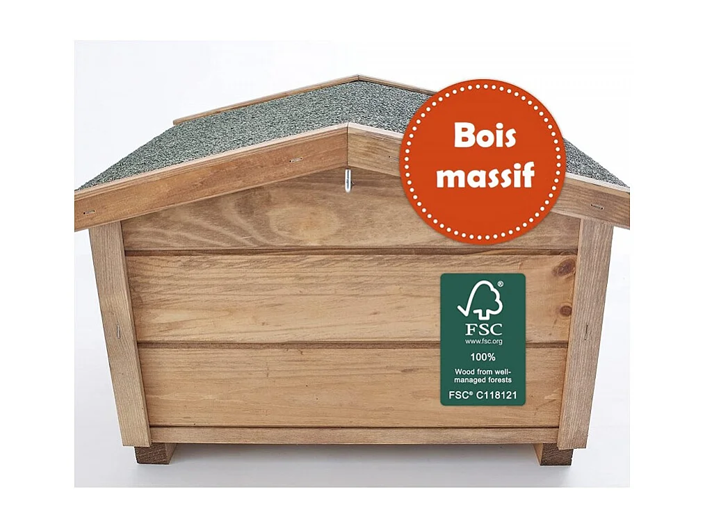 Abri Cabane Mangeoire Hérisson Refuge éxtérieur robuste en bois massif de haute qualité Hibernation Hiver"323 Ruby"