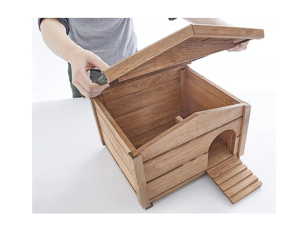 Abri Cabane Mangeoire Hérisson Refuge éxtérieur robuste en bois massif de haute qualité Hibernation Hiver"323 Ruby"