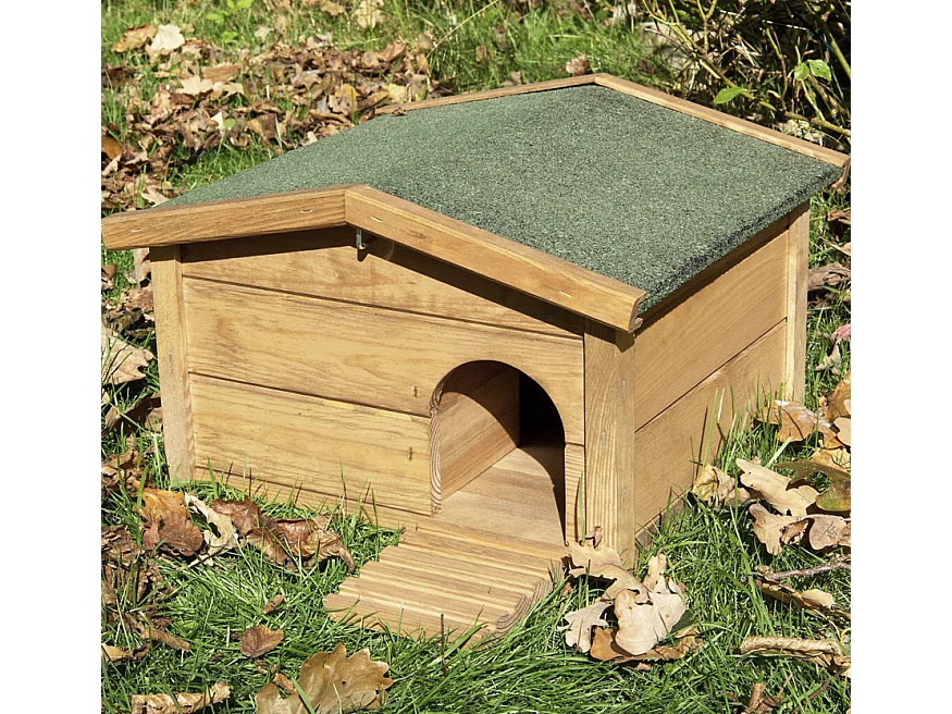Abri Cabane Mangeoire Hérisson Refuge éxtérieur robuste en bois massif de haute qualité Hibernation Hiver"323 Ruby"