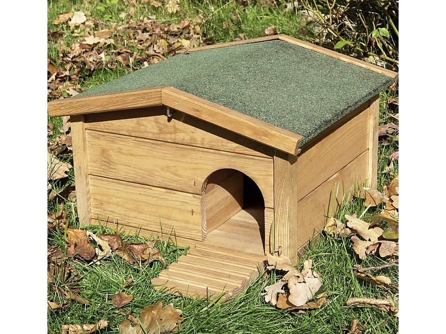 Abri Cabane Mangeoire Hérisson Refuge éxtérieur robuste en bois massif de haute qualité Hibernation Hiver"323 Ruby"