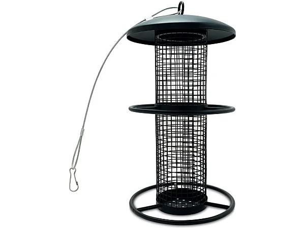 Mangeoire oiseaux extérieur à suspendre pour oiseaux sauvages pour jardin balcon Distributeur de nourriture «34716 Nourri-Silo»