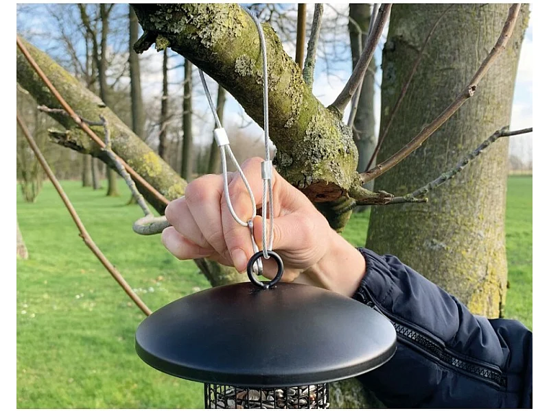 Mangeoire oiseaux extérieur à suspendre pour oiseaux sauvages pour jardin balcon Distributeur de nourriture «34716 Nourri-Silo»