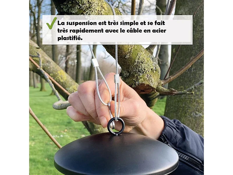 Mangeoire oiseaux extérieur à suspendre pour oiseaux sauvages pour jardin balcon Distributeur de nourriture«34717 Nourri-Silo»