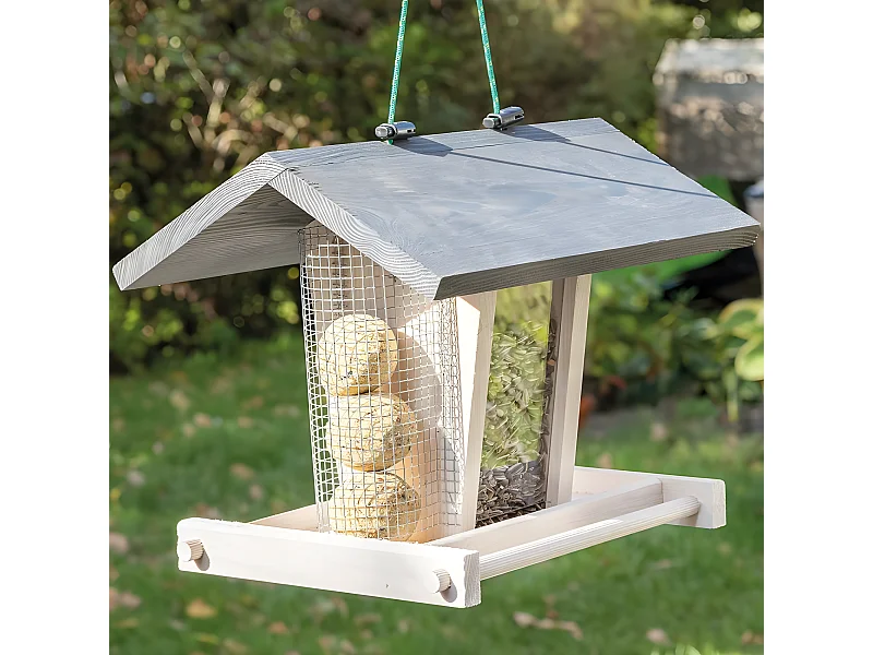 Mangeoire à Oiseaux Tube Anti-écureuils – Lot De 2, Suspendue, Transparente