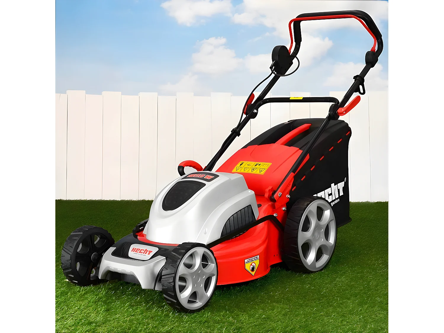 Hecht jardin 1805 S Tondeuse a gazon electrique 5en1 1800W largeur coupe 46cm