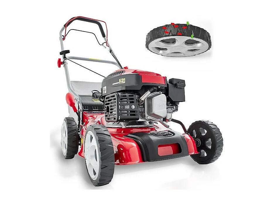 Hecht 541 SW Tondeuse à gazon essence 4temps largeur de coupe 40cm bac de 40L