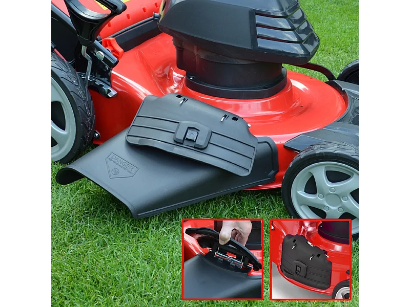 Hecht 1802 S Tondeuse à gazon électrique 5en1 1800W largeur coupe 46cm bac 50L 7hauteur de coupe 25-75mm