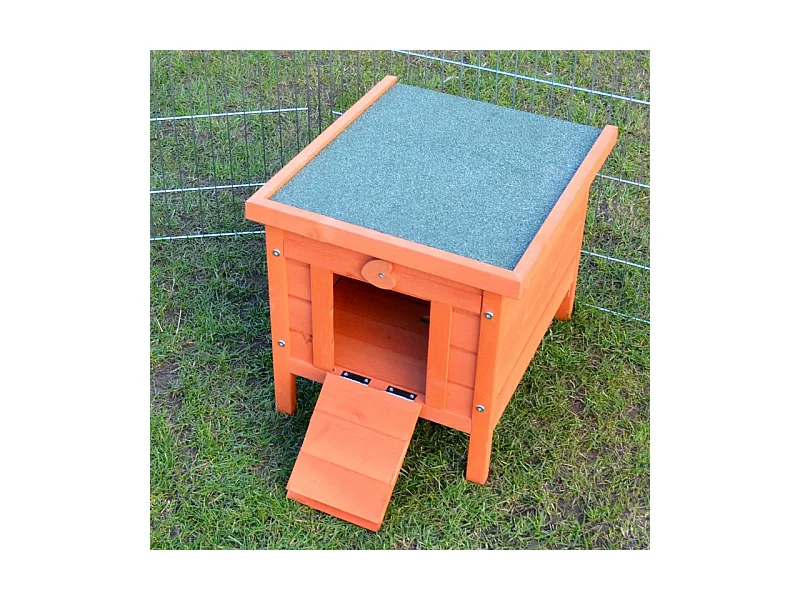 Cage Clapier Enclos lapin Extérieur en Bois Haute Qualité pour lapins 51,5 x 42 x 43 cm « 083 Mini maison »