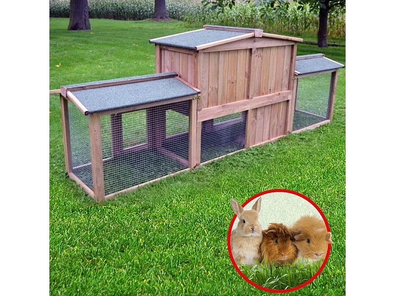 Cage Clapier Enclos lapin   Docteur Lievre Largeur totale 2,48 m Modele 011 Dr. Lapin