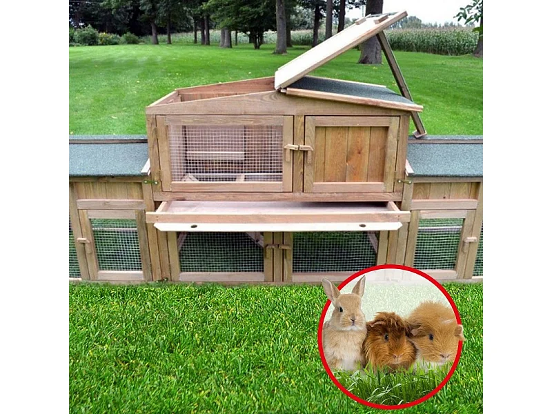 Cage Clapier Enclos lapin   Docteur Lievre Largeur totale 2,48 m Modele 011 Dr. Lapin