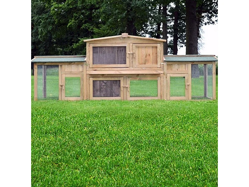 Cage Clapier Enclos lapin   Docteur Lievre Largeur totale 2,48 m Modele 011 Dr. Lapin