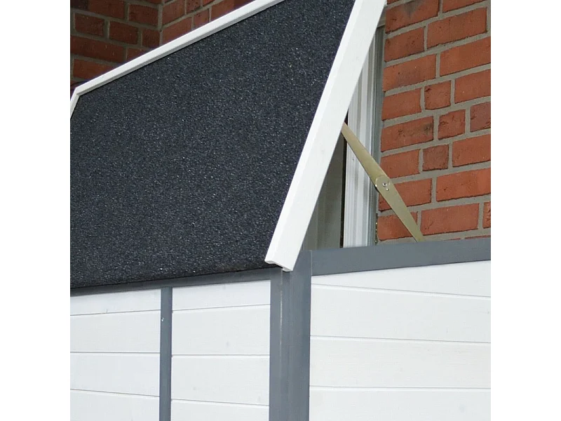 Cage Clapier Extérieur  pour lapins 122x42,5x104 cm Modèle- Miette 081 Gris-blanc