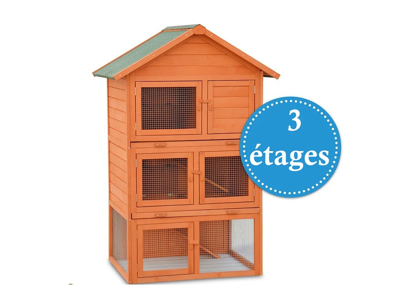 Cage Clapier Enclos pour lapins 106 x 83 x 160 cm-Modele 029 Jumbo