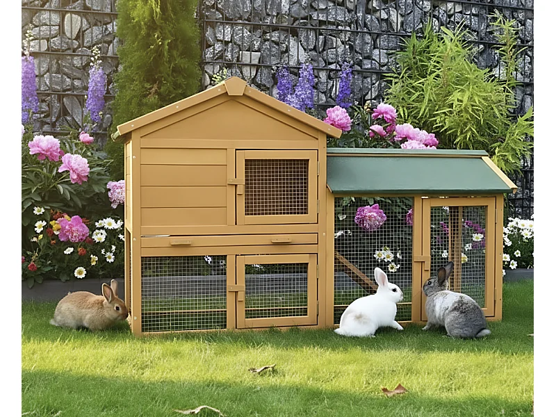 Cage Clapier Enclos lapin  145x53x86 cm Modele: 001 Villa Lapin BB LOISIR