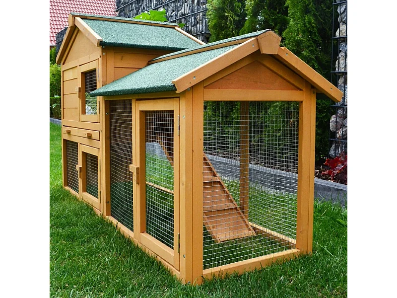 Cage Clapier Enclos lapin  145x53x86 cm Modele: 001 Villa Lapin BB LOISIR