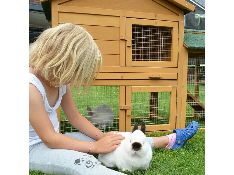 Cage Clapier Enclos lapin  145x53x86 cm Modele: 001 Villa Lapin BB LOISIR