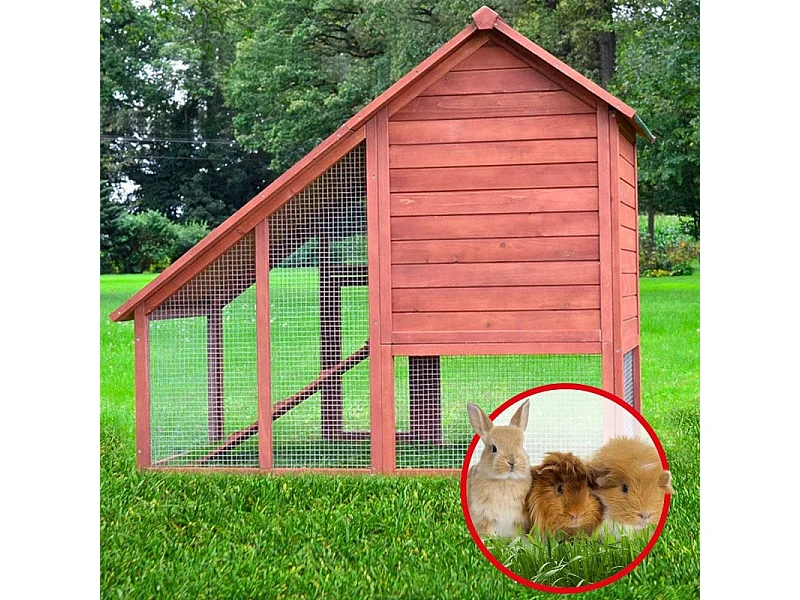 Cage Clapier Enclos lapin petits animaux 140 x 120 x 55 cm Modele : 032 Ferme