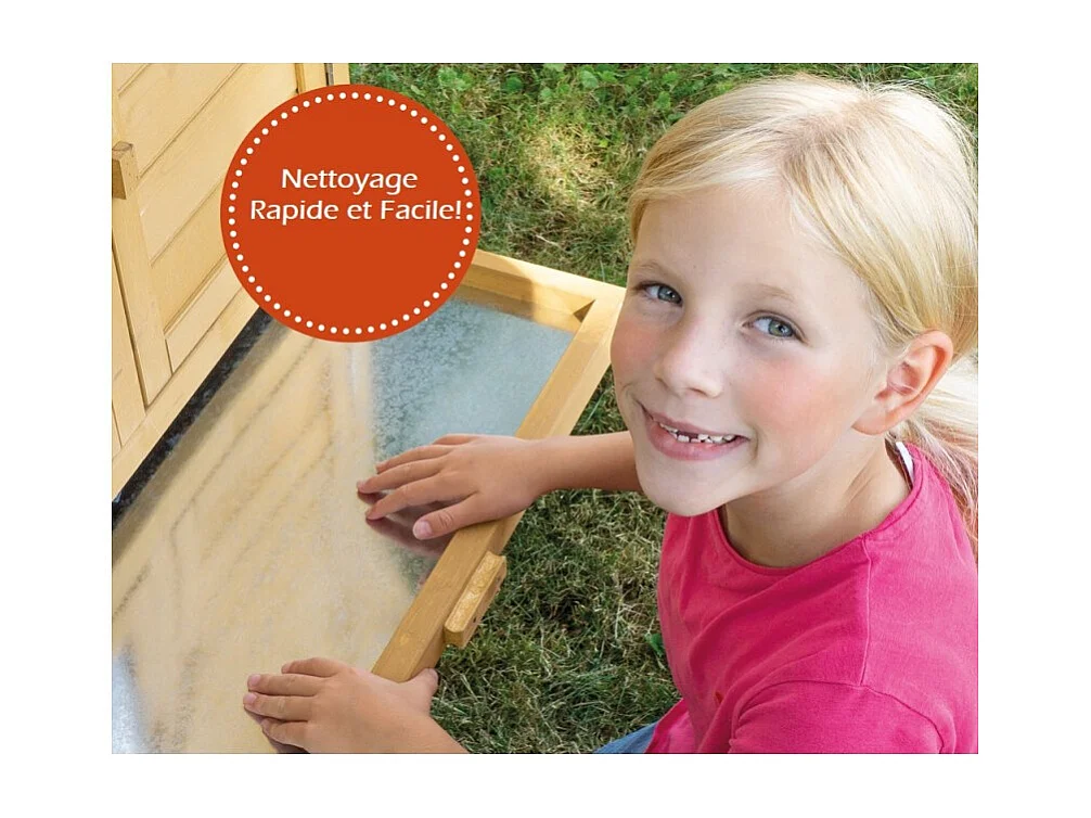 Cage Clapier Enclos lapin Extérieur en bois  Haute Qualité pour lapins petits animaux- Modèle : 035 Ranch 152 x 98 x 118 cm