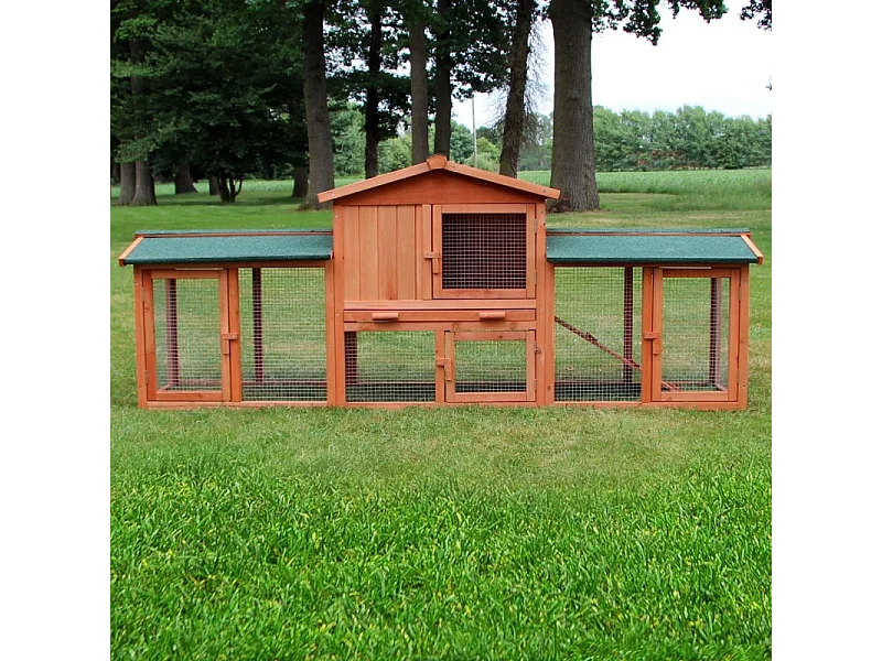 Cage Clapier Enclos lapin 203 x 53 x 85,5 cm  petits animaux Modele XXL 040 BB LOISIR