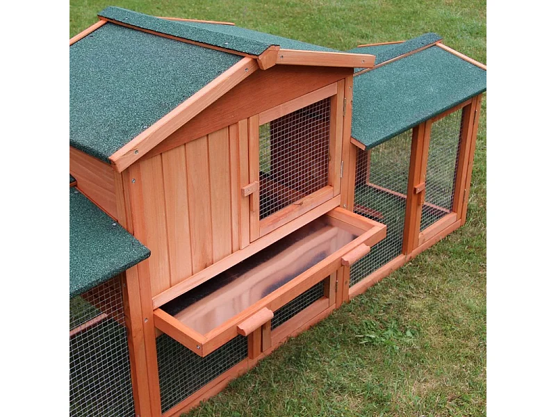 Cage Clapier Enclos lapin 203 x 53 x 85,5 cm  petits animaux Modele XXL 040 BB LOISIR