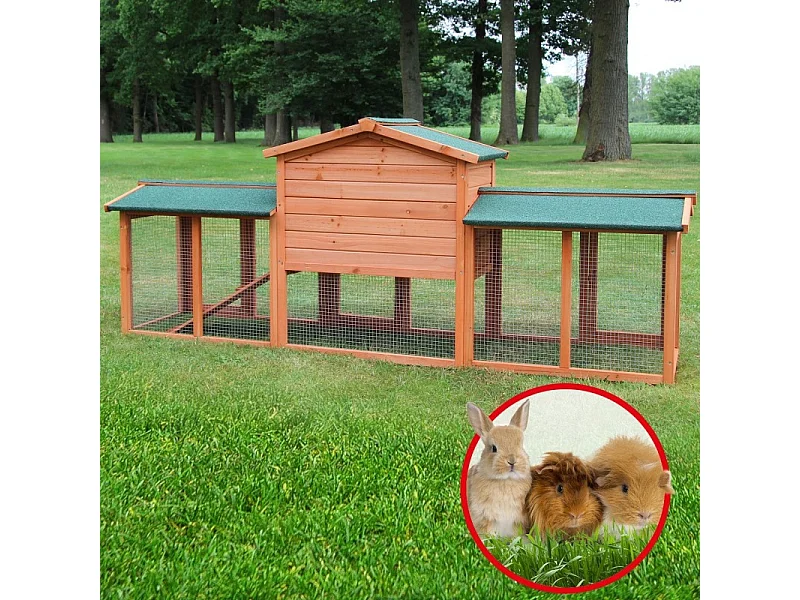 Cage Clapier Enclos lapin 203 x 53 x 85,5 cm  petits animaux Modele XXL 040 BB LOISIR
