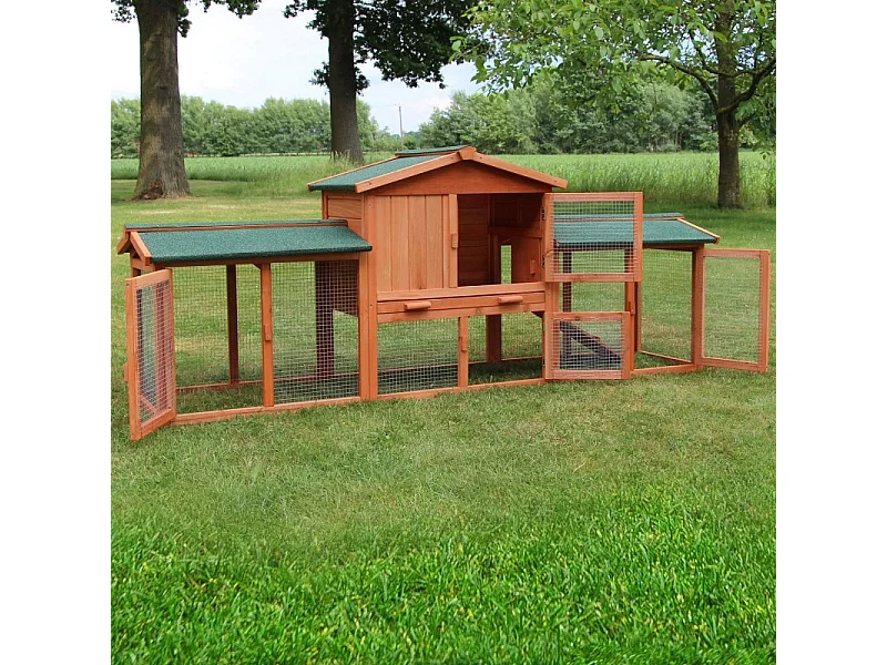 Cage Clapier Enclos lapin 203 x 53 x 85,5 cm  petits animaux Modele XXL 040 BB LOISIR