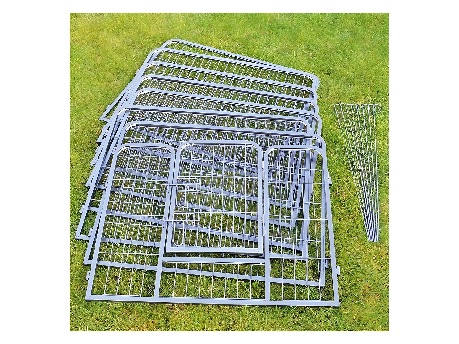 Parc enclos pour chiens grillage cage clôture intérieur et extérieur Hauteur 80cm  modèle Dog run « M 481 »