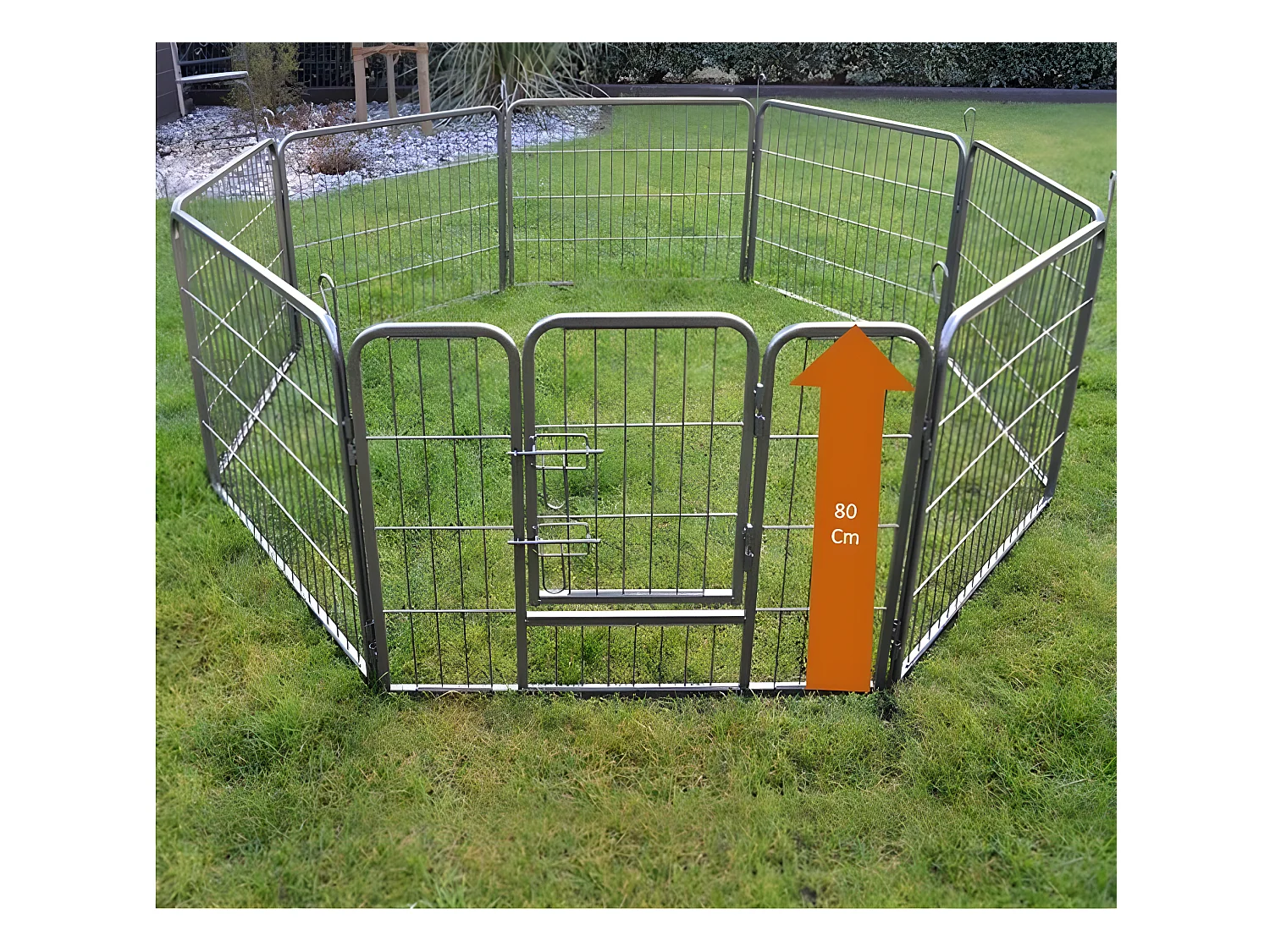 Parc enclos pour chiens grillage cage clôture intérieur et extérieur Hauteur 80cm  modèle Dog run « M 481 »