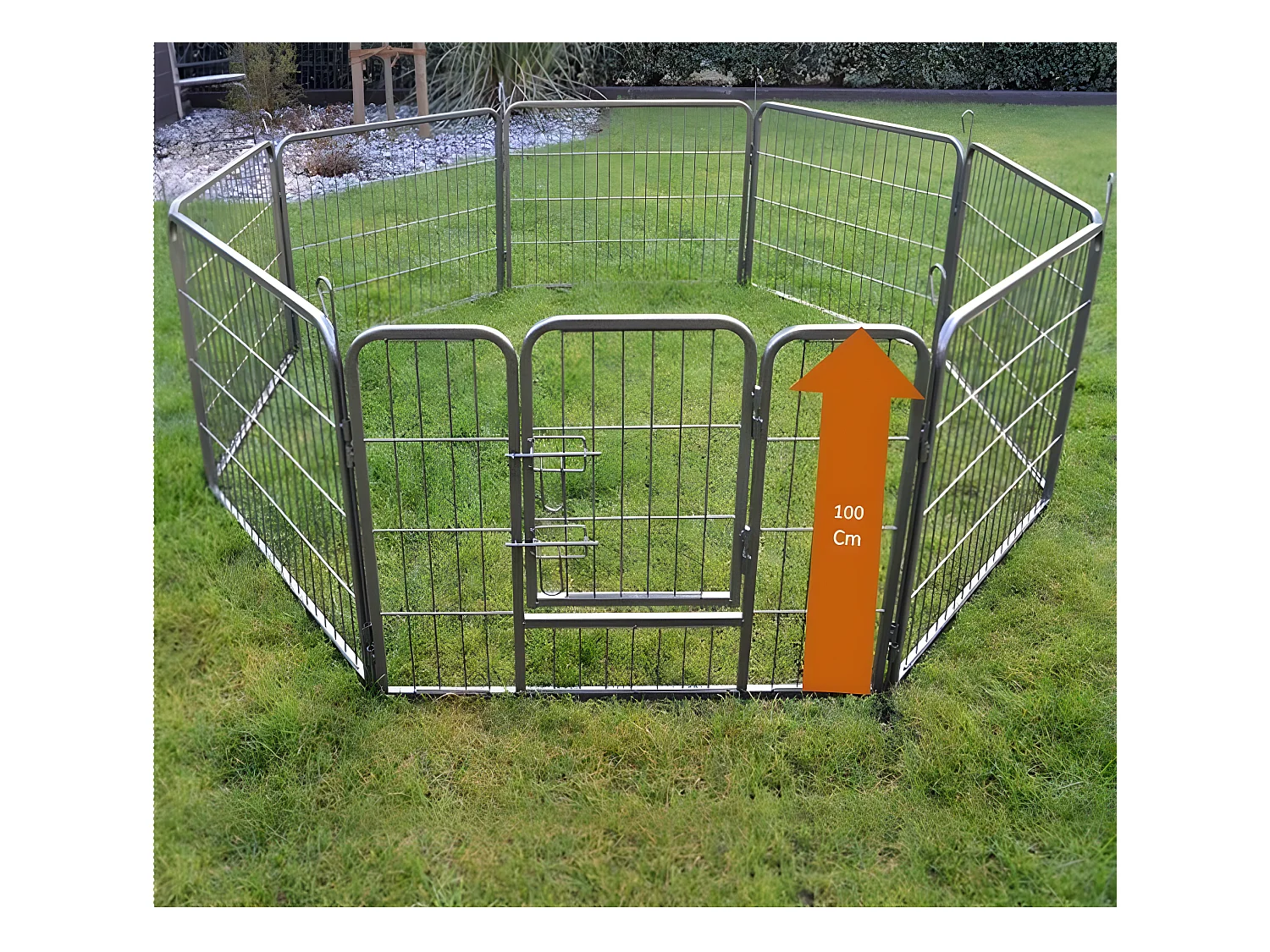 Parc enclos pour chiens grillage cage clôture intérieur et extérieur Hauteur 100cm modèle Dog run « L 482 »