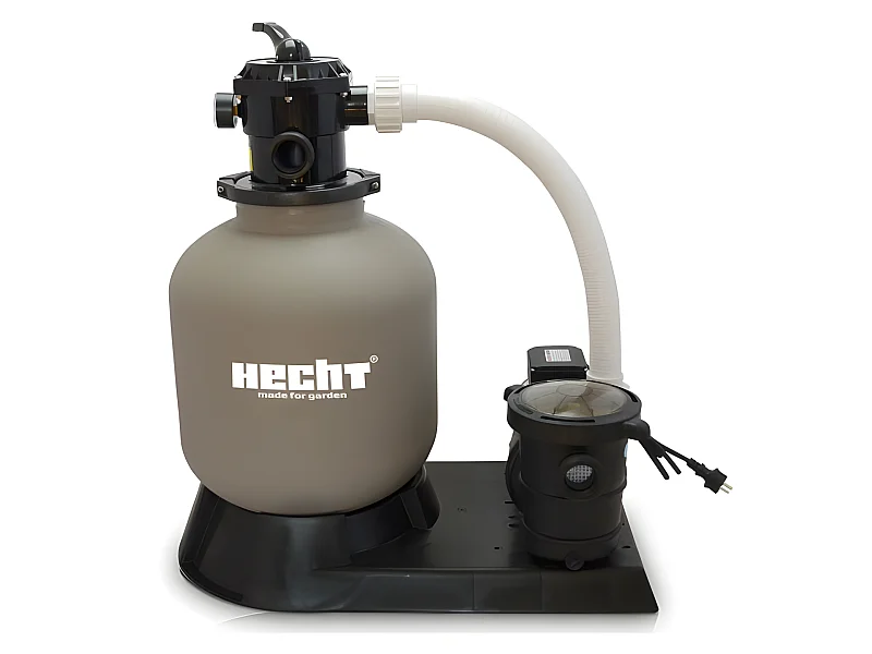 Hecht 302016 Système de filtre à sable de piscine débit max.14,4 m3/h 550 W Capacité de sable 45kg