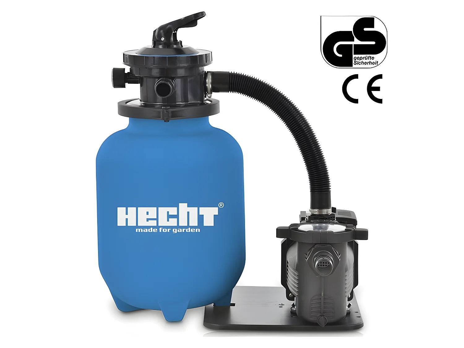 Hecht jardin 302113 Système de filtre à sable(avec pré-filtre) de piscine 7 m3/h 450 W Capacité de sable 20kg