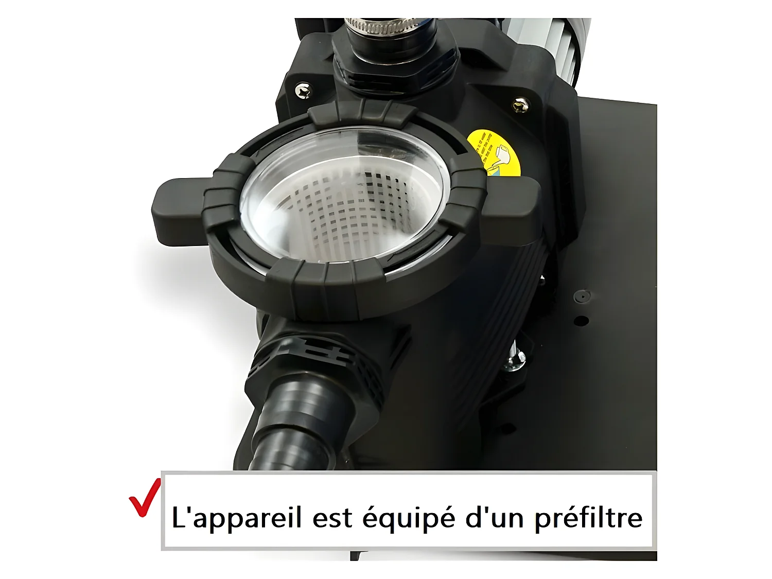 Hecht jardin 302113 Système de filtre à sable(avec pré-filtre) de piscine 7 m3/h 450 W Capacité de sable 20kg