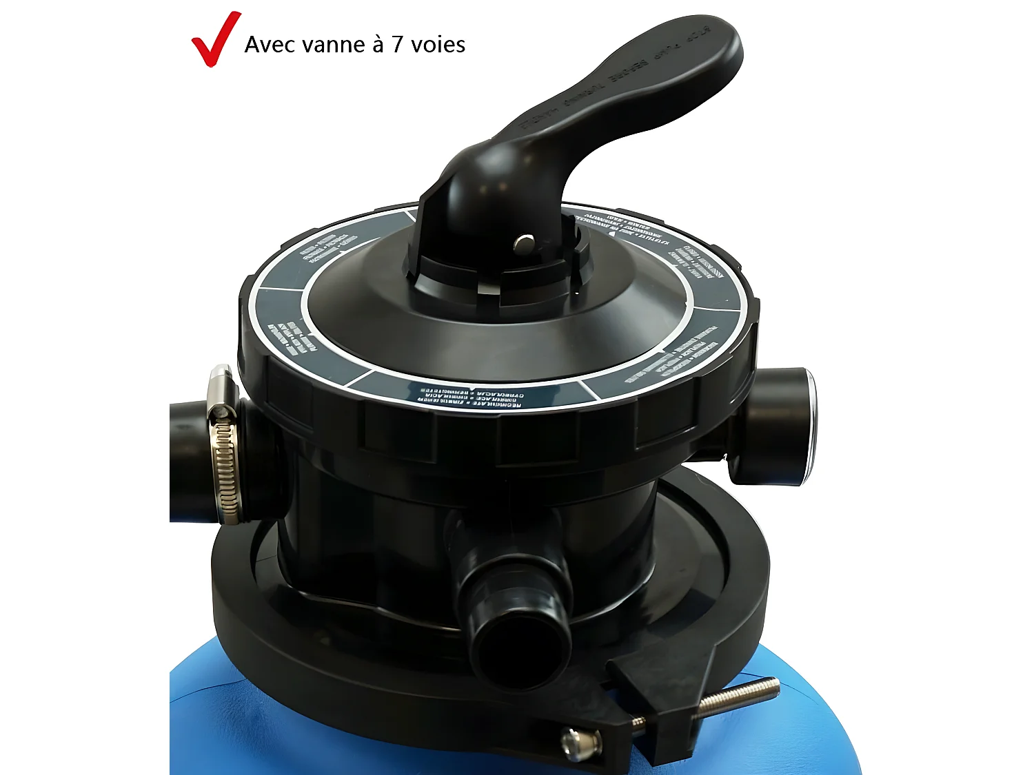 Hecht jardin 302113 Système de filtre à sable(avec pré-filtre) de piscine 7 m3/h 450 W Capacité de sable 20kg